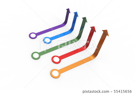 Colorful arrow. Growing business concept. 55415656