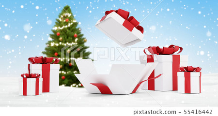 gifts for Christmas with opened christmas present gifts for Christmas with opened christmas present 55416442