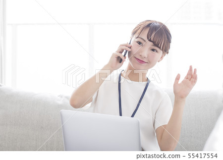 Woman and laptop business image Business woman Woman entrepreneur image material Woman and laptop business image Business woman Woman entrepreneur image material 55417554