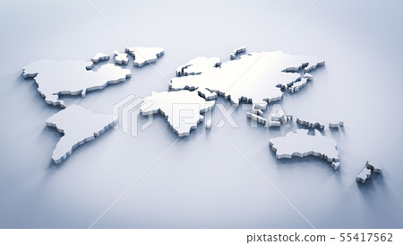 white world map 55417562