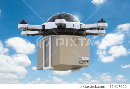 delivery drone flying 55417621