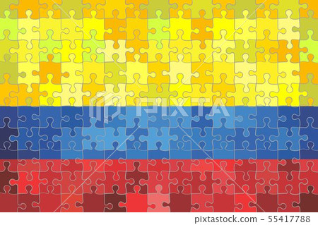 Colombia flag made of puzzle background Colombia flag made of puzzle background 55417788