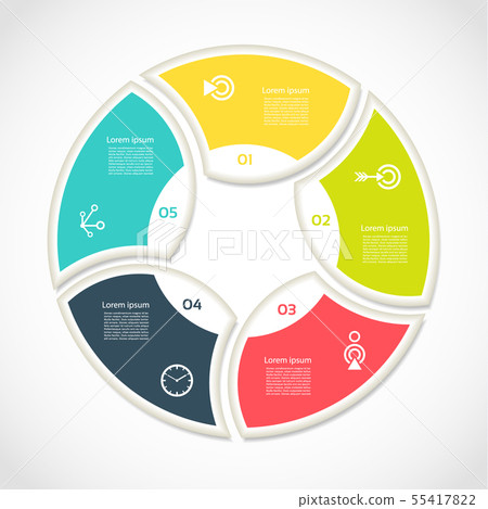 Vector circle infographic. Vector circle infographic. 55417822