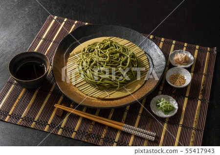 Newly made soba Newly made raw soba Japanese foods Newly made soba Newly made raw soba Japanese foods 55417943