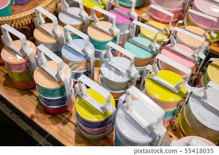 Colorful stacked food carrier steel 55418035