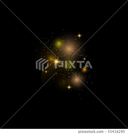 Dust gold. Sparkling magical dust 55418295