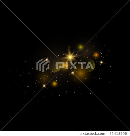 Dust gold. Sparkling magical dust 55418296