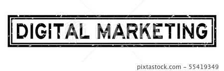 Grunge black digital marketing word rubber stamp Grunge black digital marketing word rubber stamp 55419349