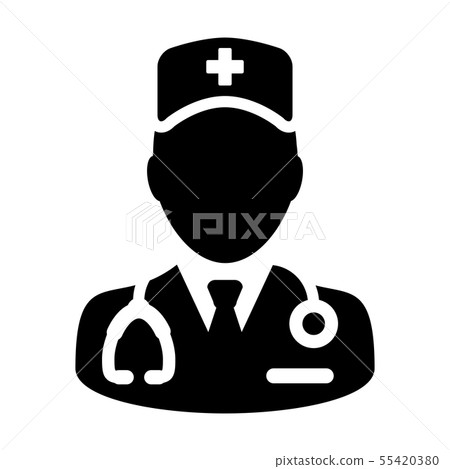 Medical icon vector male person profile avatar 55420380