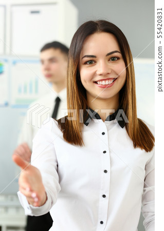 Friendly woman in office Friendly woman in office 55420831