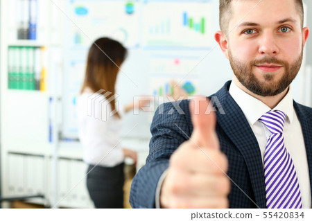 Smiling man in modern building Smiling man in modern building 55420834