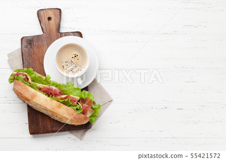 Fresh submarine sandwich 55421572