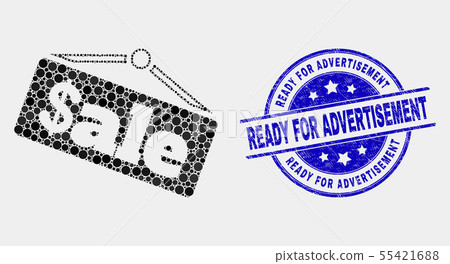 Vector Pixelated Sale Announce Icon and Grunge Ready for Advertisement Seal Vector Pixelated Sale Announce Icon and Grunge Ready for Advertisement Seal 55421688