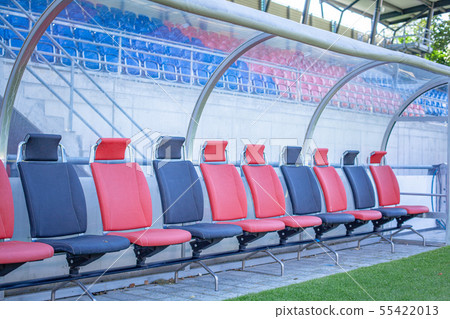 football field ready to play. grass cuttings, 55422013