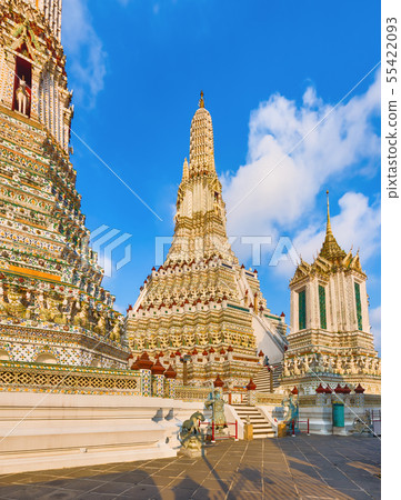 Beautiful view of War Arun. Bangkok, Thailand. 55422093