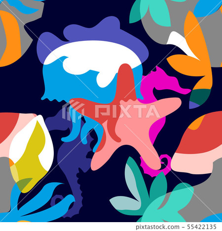 Tropical ocean painting. Tropical ocean painting. 55422135