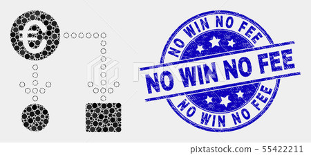 Vector Pixelated Euro Cash Flow Icon and Grunge... - Stock Illustration ...