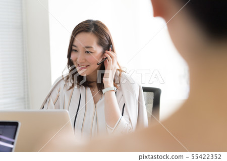 Business woman, meeting, hands free Business woman, meeting, hands free 55422352