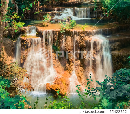 Beautiful waterfall Huai Mae Khamin, Thailand Beautiful waterfall Huai Mae Khamin, Thailand 55422722