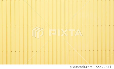 Yellow metal wall. Relief structure. Yellow metal wall. Relief structure. 55422841