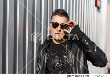 Stylish handsome young male hipster  55423005