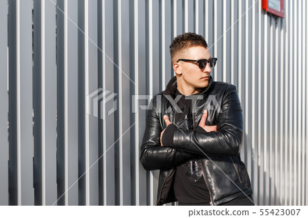 Handsome stylish young fashionable man 55423007