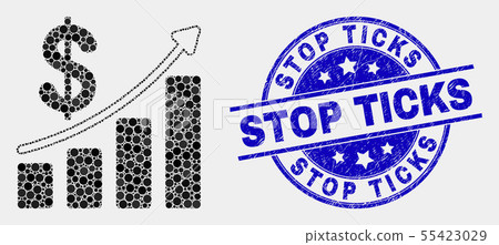 Vector Dot Profit up Trend Chart Icon and Scratched Stop Ticks Stamp Seal Vector Dot Profit up Trend Chart Icon and Scratched Stop Ticks Stamp Seal 55423029