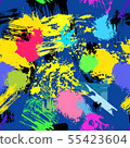 Seamless grunge pattern created with brush strokes 55423604