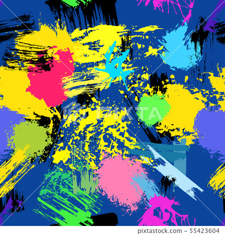 Seamless grunge pattern created with brush strokes 55423604