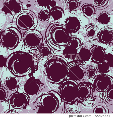 Seamless grunge pattern with circled brush strokes 55423635