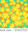 Seamless grunge pattern with circled brush strokes 55423723