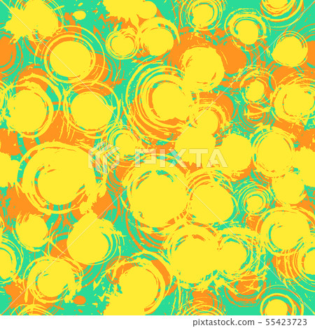 Seamless grunge pattern with circled brush strokes 55423723