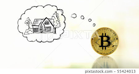 Dreaming of new home with bitcoin 55424013