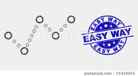 Vector Dot Dotted Trend Chart Icon and Distress... - Stock Illustration ...