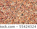 Red cargo rice background. 55424324