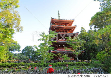 四國神社平台31號佛教'Wakayama Takebayashiji'五層寶塔 55424875