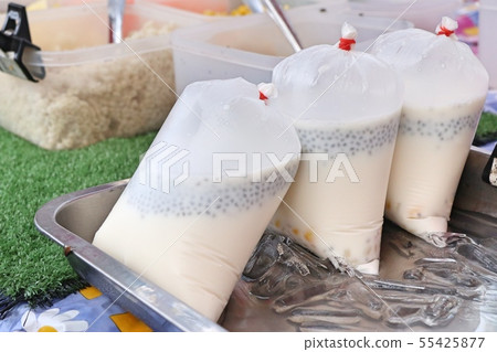 Soy milk at street food Soy milk at street food 55425877