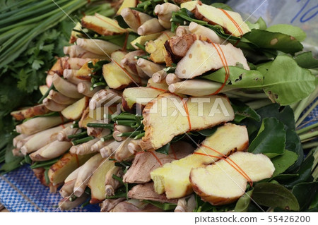 Lemongrass and galangal at the market 55426200