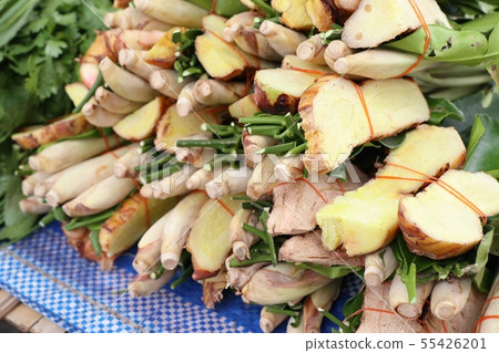 Lemongrass and galangal at the market 55426201