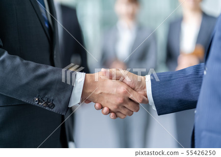 握手的商人談判企業圖像 55426250