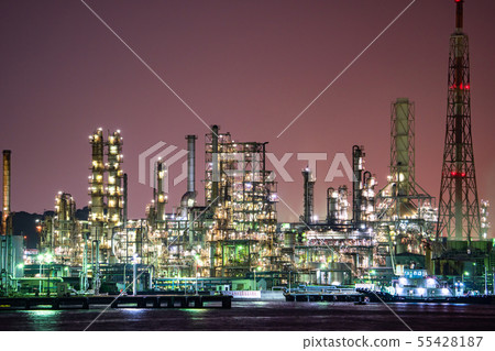 "Kanagawa Prefecture" Factory night view, Keihin industrial area "Kanagawa Prefecture" Factory night view, Keihin industrial area 55428187