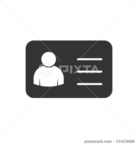 Employee clerk card, vcard vector icon 55429486
