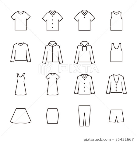 衣服時尚圖標集 55431667