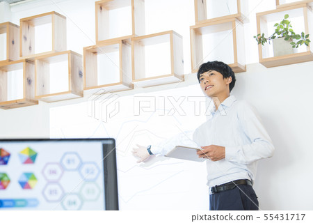 Seminar scenery Young men 55431717