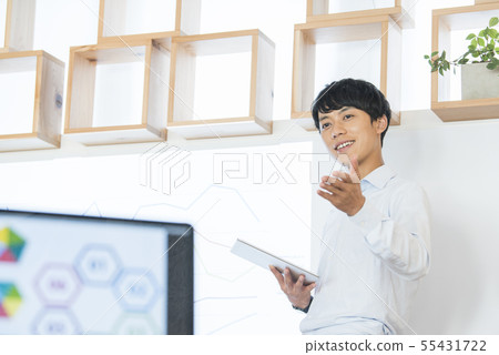 Seminar scenery Young men 55431722