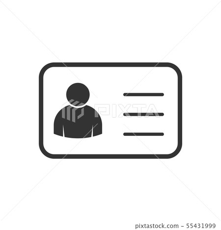 Employee clerk card, vcard vector icon 55431999