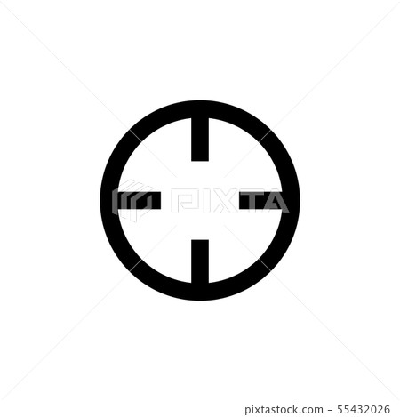 Sniper crosshairs bold icon. Simple gun scope Sniper crosshairs bold icon. Simple gun scope 55432026
