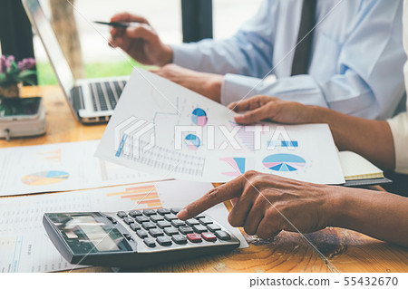 Business advisor analyzing financial figures 55432670