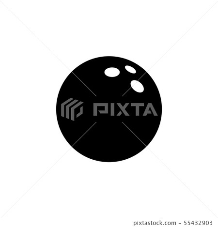 Single ball for bowling isolated on white background. Single ball for bowling isolated on white background. 55432903