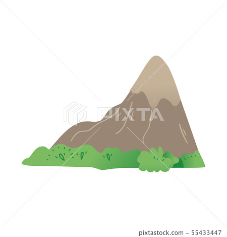 Vector abstract grey mountain rock s flat icon 55433447